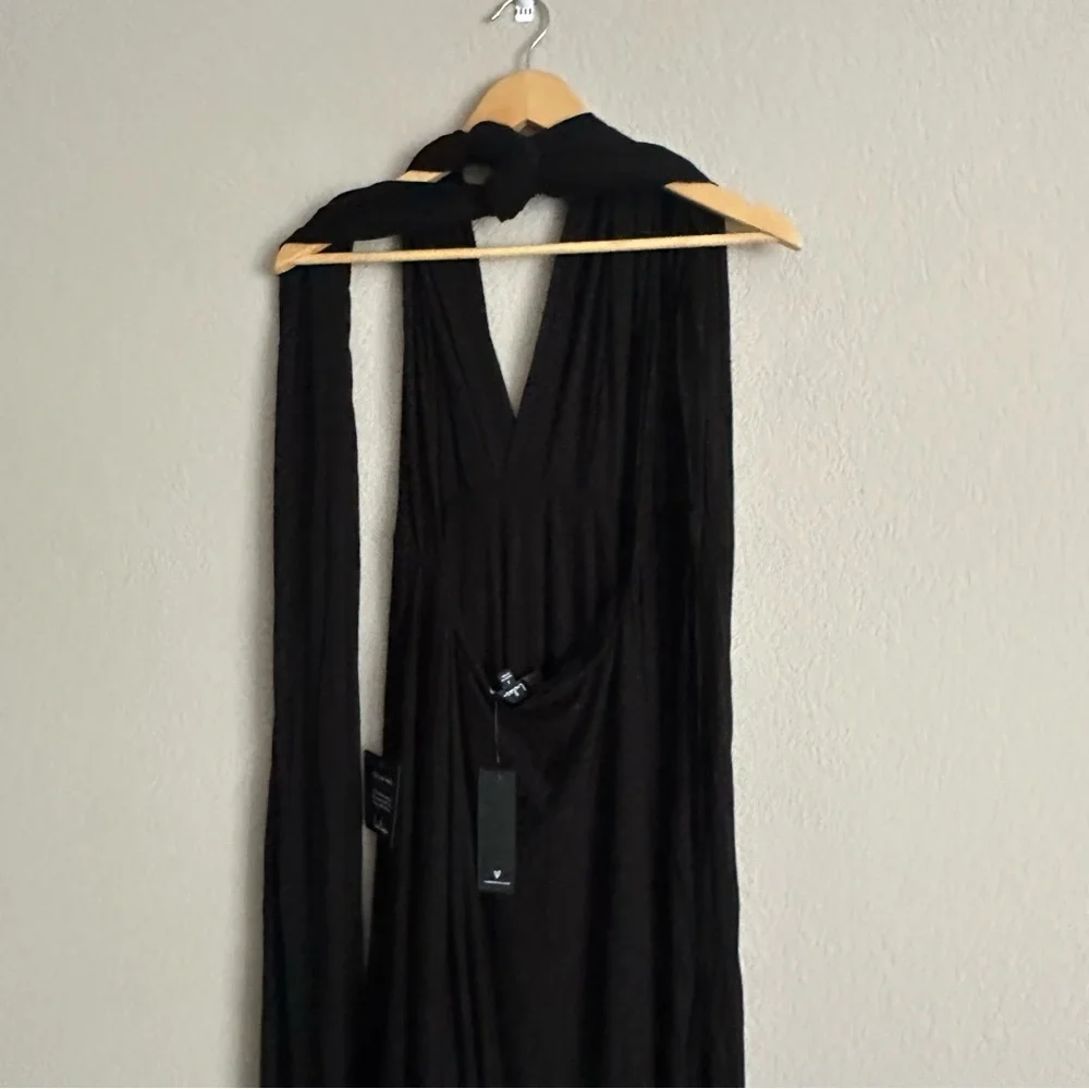 Lulus Tricks of the Trade Slate Black Maxi Dress Size Large NWT - Picture 8 of 16